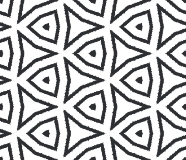 Exotisches Nahtloses Muster Schwarzer Symmetrischer Kaleidoskop Hintergrund Sommer Bademode Exotisches — Stockfoto