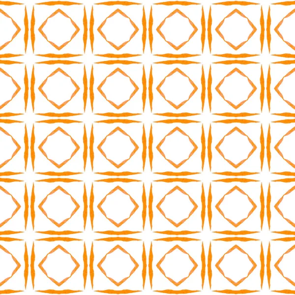 繊維準備放射プリント 水着生地 オレンジ崇高なBohoシックな夏のデザイン 熱帯のシームレスなパターン 手描き熱帯シームレスな境界線 — ストック写真