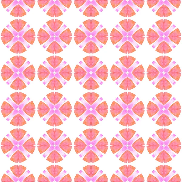 Textilní Hotový Památný Potisk Plavky Tapety Obaly Oranžový Symetrický Boho — Stock fotografie