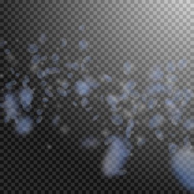 Açık mavi çiçek yaprakları dökülüyor. Parlak romantik çiçekler yağmur yağıyor. Şeffaf kare arka planda uçan taç yaprakları. Aşk, romantizm kavramı. Harika bir düğün davetiyesi..