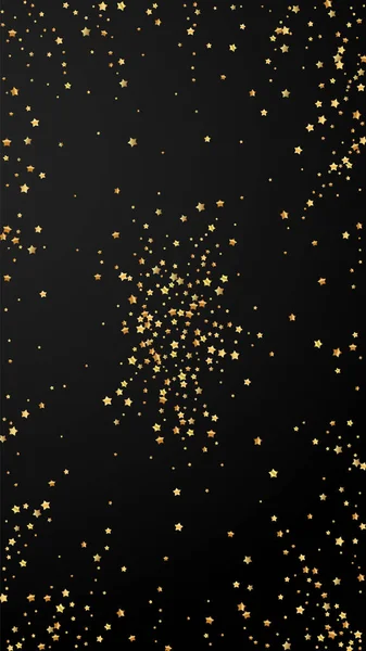 Étoiles Luxe Confettis Étincelants Dispersion Petites Particules Sur Fond Noir — Image vectorielle