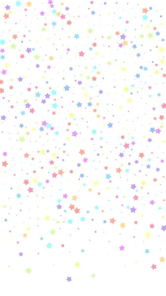 Εορταστική Άψογη Κομφετί Αστέρες Της Γιορτής Πολύχρωμα Αστέρια Τυχαία Λευκό — Διανυσματικό Αρχείο