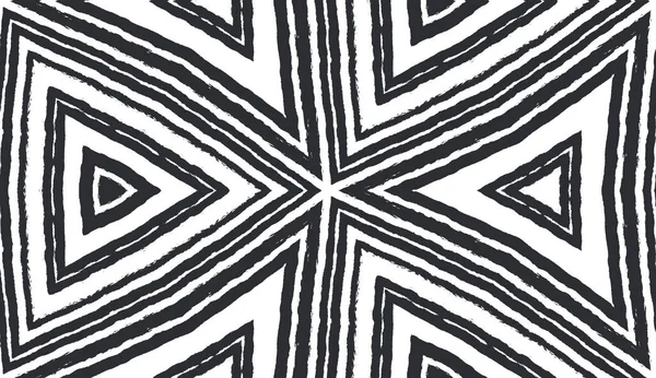 Εξωτικό Μοτίβο Χωρίς Ραφή Μαύρο Συμμετρικό Φόντο Καλειδοσκοπίου Καλοκαιρινό Μαγιό — Φωτογραφία Αρχείου