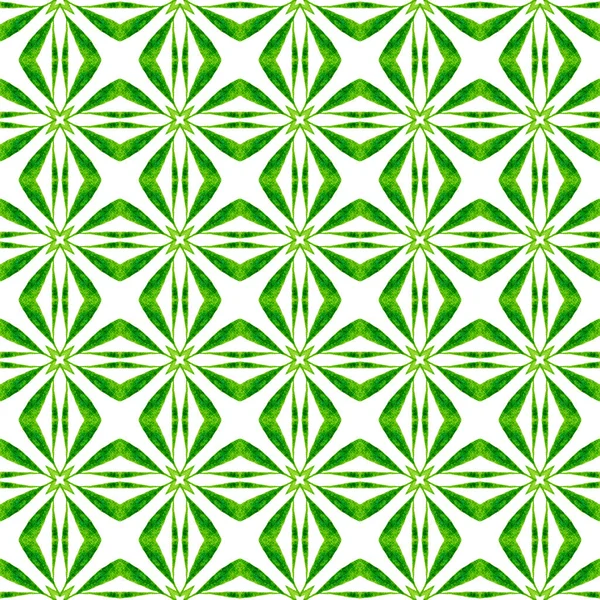 메달리온 패턴이야 녹색의 디자인 컬러메달리 놀라운 인쇄를 수영복을 벽지를 포장을 — 스톡 사진
