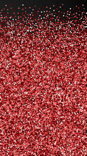 Kırmızı altın parıltılı lüks konfeti. Siyah arkaplana dağılmış küçük altın parçacıkları. Enerjik şablon şablonu. Olumlu vektör arkaplanı.