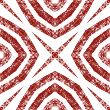 Egzotik, pürüzsüz desen. Şarap kırmızısı simetrik kaleydoskop arka planı. Yaz mayosu, egzotik, pürüzsüz tasarım. Tekstil hazır inanılmaz baskı, mayo kumaş, duvar kağıdı, ambalaj..