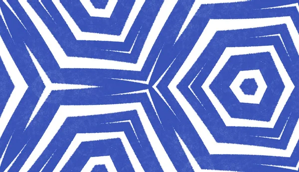 Bezešvý Vzor Mozaiky Indigo Symetrické Kaleidoskopické Pozadí Retro Mozaika Bezešvé — Stock fotografie