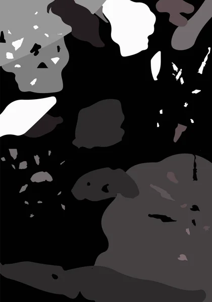 Сучасний Абстрактний Шаблон Терраццо Чорно Біла Текстура Класичної Підлоги Венеціанський — стоковий вектор