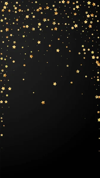 Золоті Зірки Випадкової Розкоші Ігристе Конфетті Розсіяні Дрібні Золоті Частки — стоковий вектор