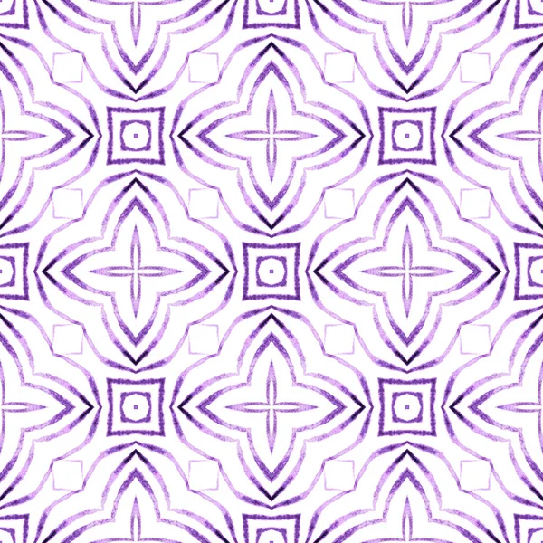 Green Geometric Chevron Watercolor Border Purple Resplendent Boho Chic Summer — Stock Photo, Image