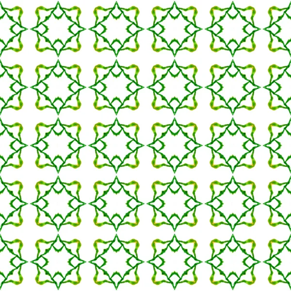 アラベスクの手描きデザイン 緑の理想的なBohoシックな夏のデザイン 繊維準備ができてポッシュプリント 水着生地 オリエンタル唐草手描き枠 — ストック写真