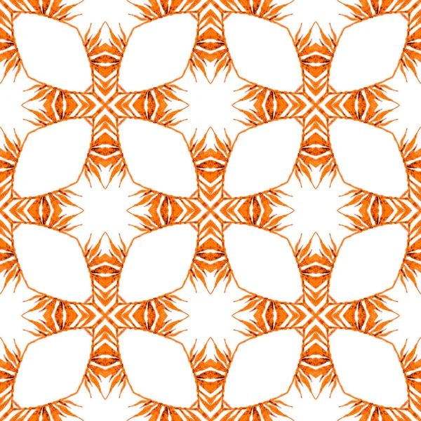 Textil Redo Obefläckade Tryck Badkläder Tyg Tapeter Inslagning Orange Symmetrisk — Stockfoto