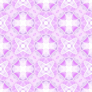 Etnik elle boyanmış desen. Mor güzel boho şık yaz tasarımı. Suluboya yaz etnik sınır düzeni. Tekstil hazır harika baskı, mayo kumaş, duvar kağıdı, ambalaj..