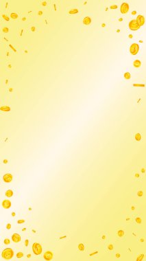 İngiliz sikkeleri düşüyor. İnanılmaz dağınık GBP paraları. İngiltere parası. Büyük ikramiye, servet ya da başarı konsepti. Vektör illüstrasyonu.