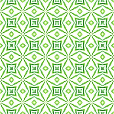 Tekstil hazır baş döndürücü baskılar, mayo kumaş, duvar kağıdı, ambalaj. Yeşil muhteşem boho şık yaz tasarımı. Suluboya madalyonu, kusursuz sınır. Madalyon pürüzsüz desen.