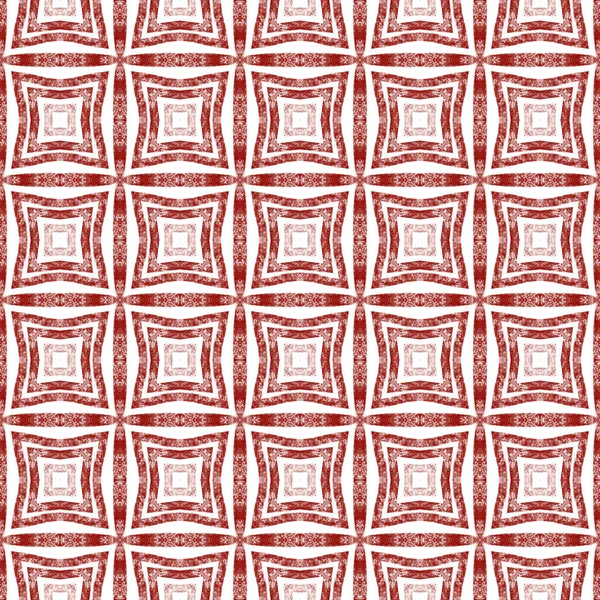 Ikat Wiederholt Bademoden Design Weinroter Symmetrischer Kaleidoskop Hintergrund Textilfertiger Beeindruckender — Stockfoto