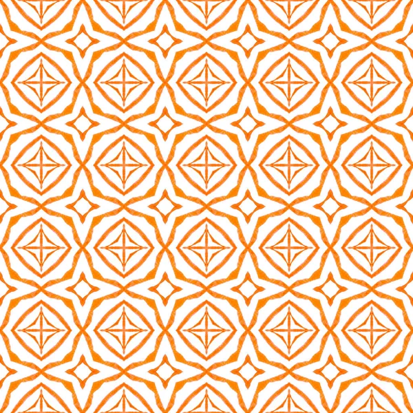 Exotic Seamless Pattern Orange Uncommon Boho Chic Summer Design Summer — Stock Photo, Image