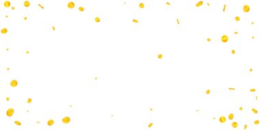 İsviçre frangı para yağıyor. Güzel dağınık CHF paraları. İsviçre parası. Hakiki ikramiye, servet ya da başarı konsepti. Vektör illüstrasyonu.