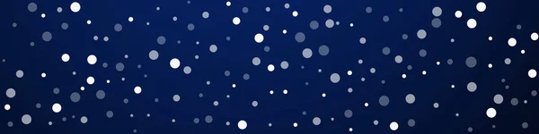 White Dots Christmas Background Subtle Flying Snow Flakes Stars Dark — Stock Vector