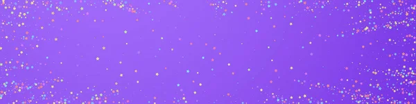 Festive Energetic Confetti Celebration Stars Colorful Stars Small Violet Background — Stock Vector
