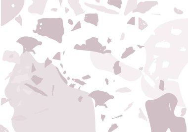 Terrazzo modern soyut şablon. Klasik İtalyan döşemesinin gri dokusu. Venedik terrazzo trend vektör arka planı Taşlardan, granitten, kuvarstan, mermerden, betondan yapılmış. 