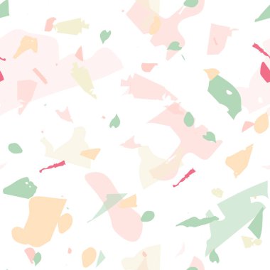 Terrazzo kusursuz desen. Modern klasik döşeme dokusu. Doğal taşlardan, granitten, kuvarstan, mermerden, betondan yapılmış arka plan. Terrazzo pürüzsüz desenli serin renklerde. 