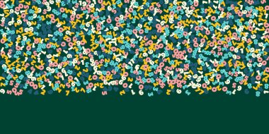 Pastel sayılar düşüyor. Uçan parmaklarla matematik çalışma konsepti. Tahta arka planda okul matematik afişi görmek nefes kesici. Düşen sayılar vektör illüstrasyonu.