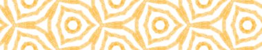 Sembol çizgileri kusursuz sınır. Sarı simetrik kaleydoskop arka planı. Geometrik simge çizgileri deseni. arkaplan için mükemmel dekoratif tasarım ögesi.