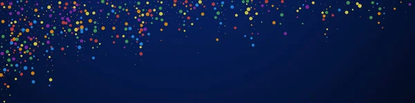 Εορταστική Αριστοκρατική Κομφετί Αστέρες Της Γιορτής Πολύχρωμα Κομφετί Σκούρο Μπλε — Διανυσματικό Αρχείο