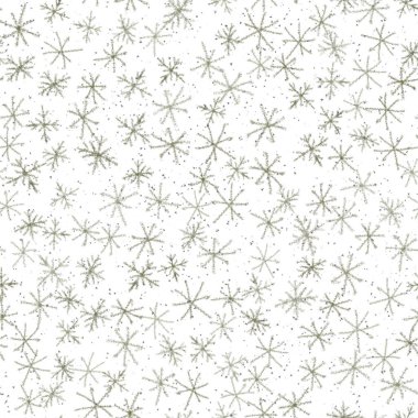 El yapımı gri kar taneleri Noel 'de kusursuz desen oluşturuyor. Beyaz Arkaplanda Uçan Kar Taneleri. Güzel tebeşirle çizilmiş kar örtüsü. Kusursuz tatil sezonu dekorasyonu..