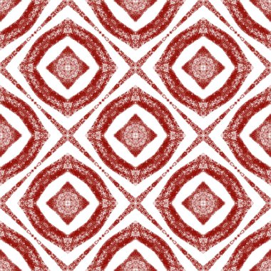 Döşemeli suluboya deseni. Şarap kırmızısı simetrik kaleydoskop arka planı. Tekstil hazır nefes kesici baskı, mayo kumaş, duvar kağıdı, ambalaj. Elle boyanmış suluboya pürüzsüz.