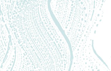 Grunge dokusu. Üzücü mavi iz. Etkileyici bir geçmiş. Gürültü iğrenç grunge dokusu. Şekil olarak sanatsal bir yüzey. Vektör illüstrasyonu.