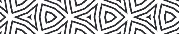 Mosaisch Nahtlose Grenze Schwarzer Symmetrischer Kaleidoskop Hintergrund Nahtloses Design Retro — Stockfoto