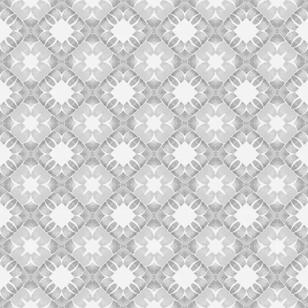 Gefliesener Aquarell Hintergrund Schwarz Weißes Extraboho Schickes Sommerdesign Textilfertiger Großartiger — Stockfoto