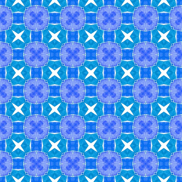 Textiel Klaar Oogverblindende Print Badmode Stof Behang Verpakking Blauwe Levendige — Stockfoto