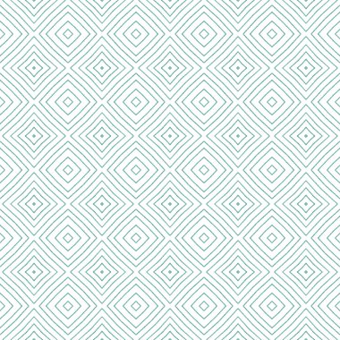 Arabesk el çizimi desen. Turkuaz simetrik kaleydoskop arka planı. Tekstil hazır baskı, mayo kumaş, duvar kağıdı, ambalaj. Doğulu arabesk el çizimi tasarımı.