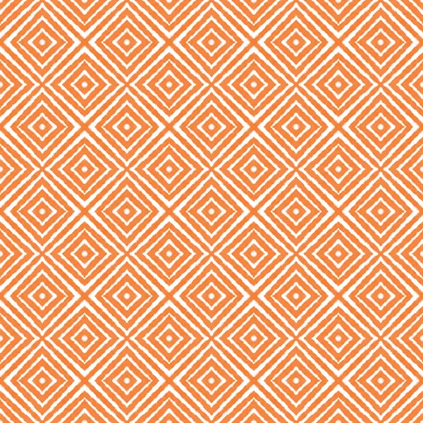 Medaillon Nahtloses Muster Orange Symmetrischer Kaleidoskop Hintergrund Textilfertiger Wunderschöner Druck — Stockfoto