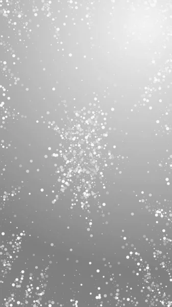 Lunares Blancos Azar Fondo Navidad Sutiles Copos Nieve Voladores Estrellas — Vector de stock