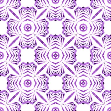 Tekstil hazır baskı, mayo kumaş, duvar kağıdı, ambalaj. Mor stil boho şık yaz tasarımı. El yapımı Arabesk tasarımı. Doğulu arabesk el çizimi sınır.