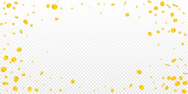 Çin Yuan paraları düşüyor. Manyetik dağınık NY paraları. Çin parası. Büyük ikramiye, servet ya da başarı konsepti. Vektör illüstrasyonu.