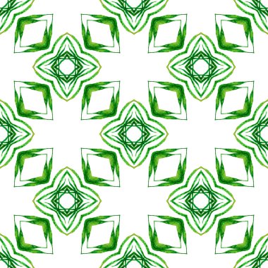 Tekstil hazır tuhaf baskılar, mayo kumaş, duvar kağıdı, ambalaj. Yeşil güzel boho şık yaz tasarımı. Tropik, pürüzsüz desen. El çizimi tropikal, pürüzsüz sınır.