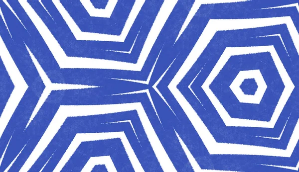 Bezešvý Vzor Mozaiky Indigo Symetrické Kaleidoskopické Pozadí Retro Mozaika Bezešvé — Stock fotografie