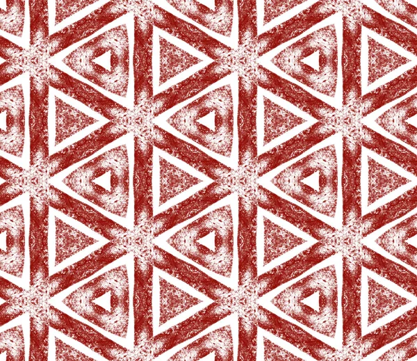 Mosaik Sömlöst Mönster Maroon Symmetriska Kalejdoskop Bakgrund Retromosaik Sömlös Design — Stockfoto