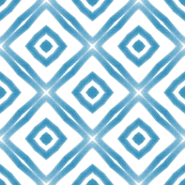 Εξωτικό Μοτίβο Χωρίς Ραφή Μπλε Συμμετρικό Φόντο Καλειδοσκοπίου Καλοκαιρινό Μαγιό — Φωτογραφία Αρχείου