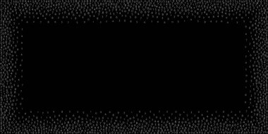 Düşen sayılar, büyük veri konsepti. İkili beyaz uçlu rakamlar. Siyah arka planda müthiş fütürist afiş. Düşen sayılarla dijital vektör illüstrasyonu.