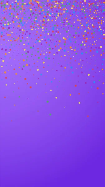 Festive Original Confetti Celebration Stars Rainbow Confetti Violet Background Great — 스톡 벡터