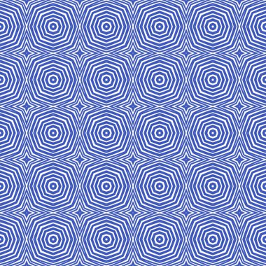 Mozaik kusursuz desen. İndigo simetrik kaleydoskop arka planı. Tekstil hazır harika baskı, mayo kumaş, duvar kağıdı, ambalaj. Retro mozaik pürüzsüz tasarım.