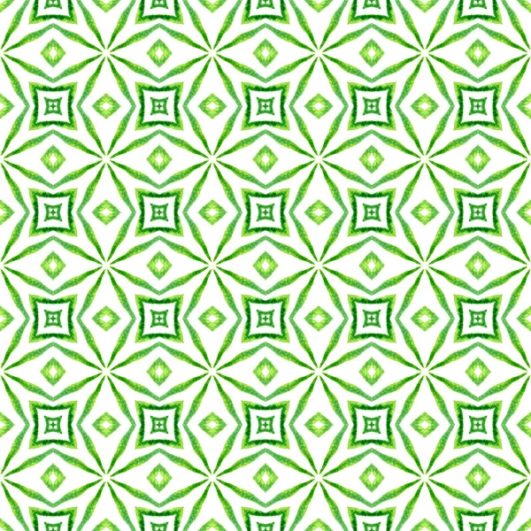 Textilní Hotový Úchvatný Potisk Plavky Tapety Obaly Zelené Nádherné Boho — Stock fotografie