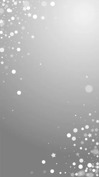 Stelle Magiche Sparse Sfondo Natale Fiocchi Neve Volanti Sottili Stelle — Vettoriale Stock