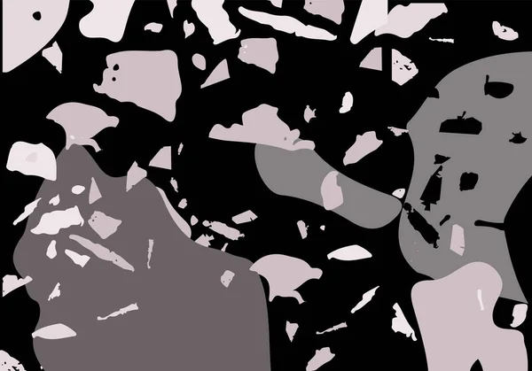 Terrazzo现代抽象模板 经典意大利地板的黑色和米黄色质感 威尼斯特拉佐时尚矢量背景背景石头 花岗岩 大理石 混凝土制成的背景 — 图库矢量图片